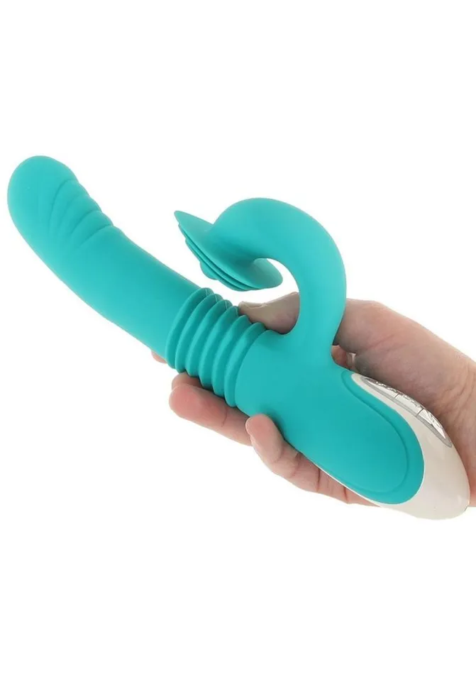 Evolved Female Sex Toys Show Stopper Rechargeable Silicone Dual Vibrator with Clitoral Stimulator