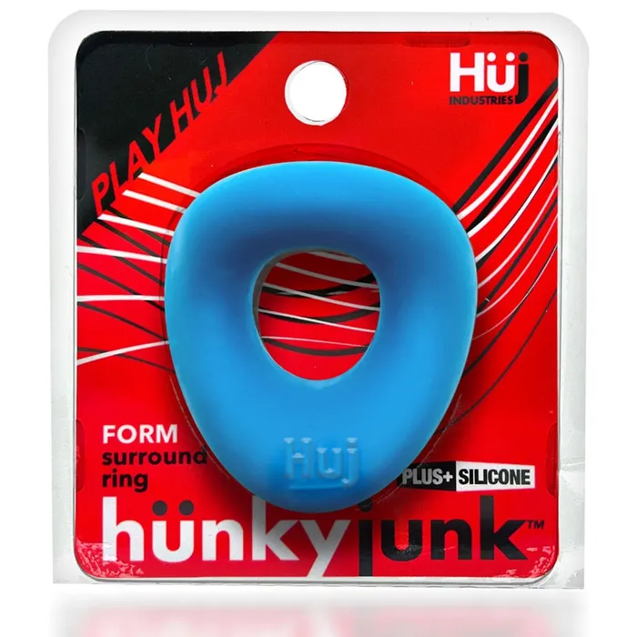 Hunkyjunk Form Silicone Cock Ring Teal Ice Hunkyjunk Male Sex Toys