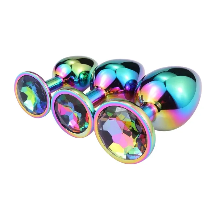 Love Plugs Shining Neochrome Anal Set 3 Piece Anal