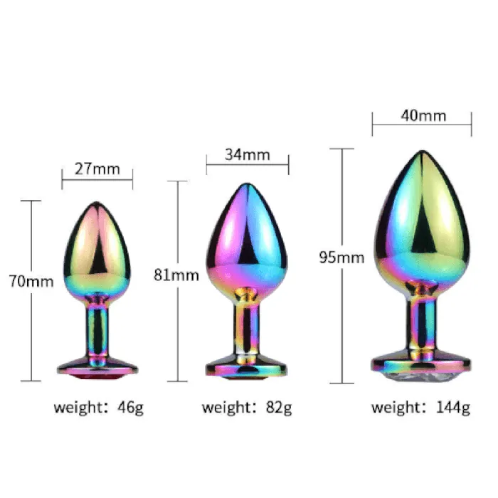 Love Plugs Shining Neochrome Anal Set 3 Piece Anal