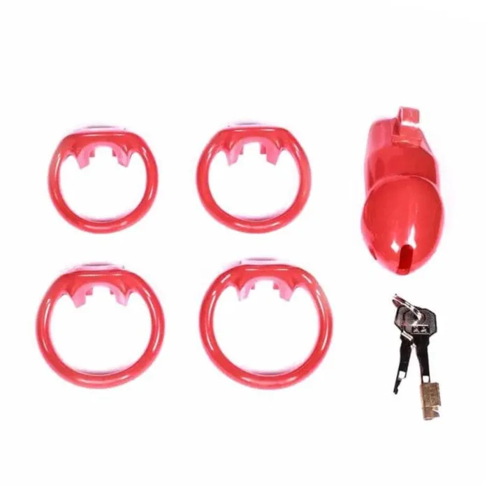 Male Sex Toys Love Plugs Red Rocket Chastity Cage