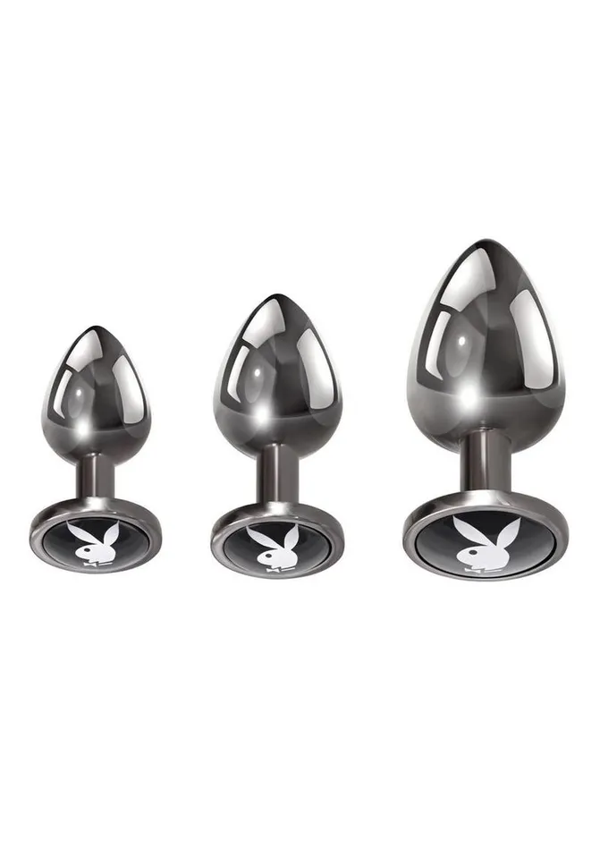 Playboy Pleasure 3 Ways Metal Anal Training Kit Playboy Male Sex Toys