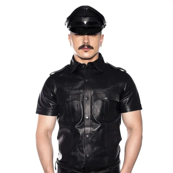Restraints Prowler RED Prowler RED Leather Police Shirt Black