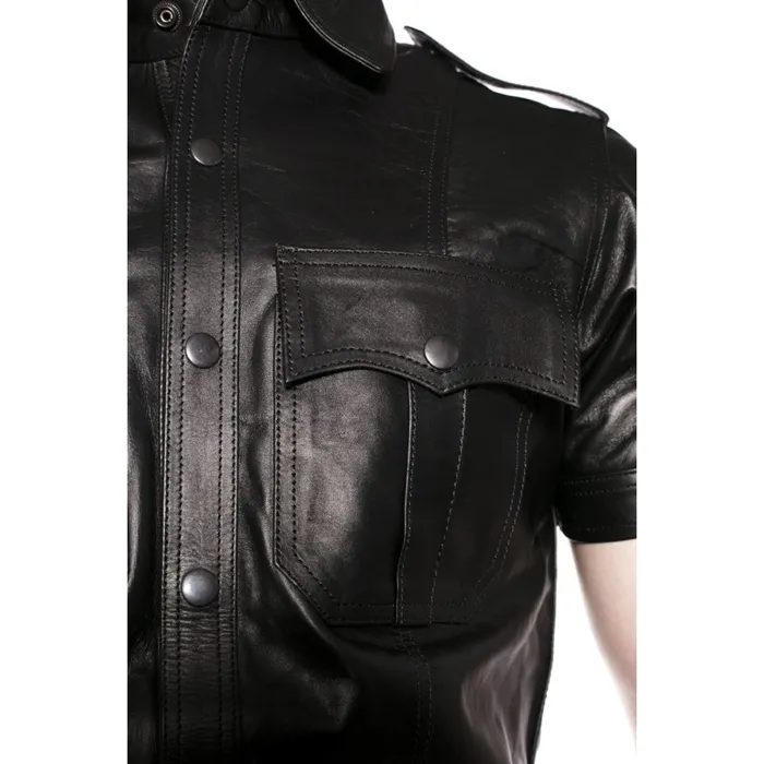 Restraints Prowler RED Prowler RED Leather Police Shirt Black