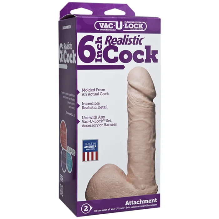 VacULock Dildos VacULock Realistic Dildo Pink 6 Inch