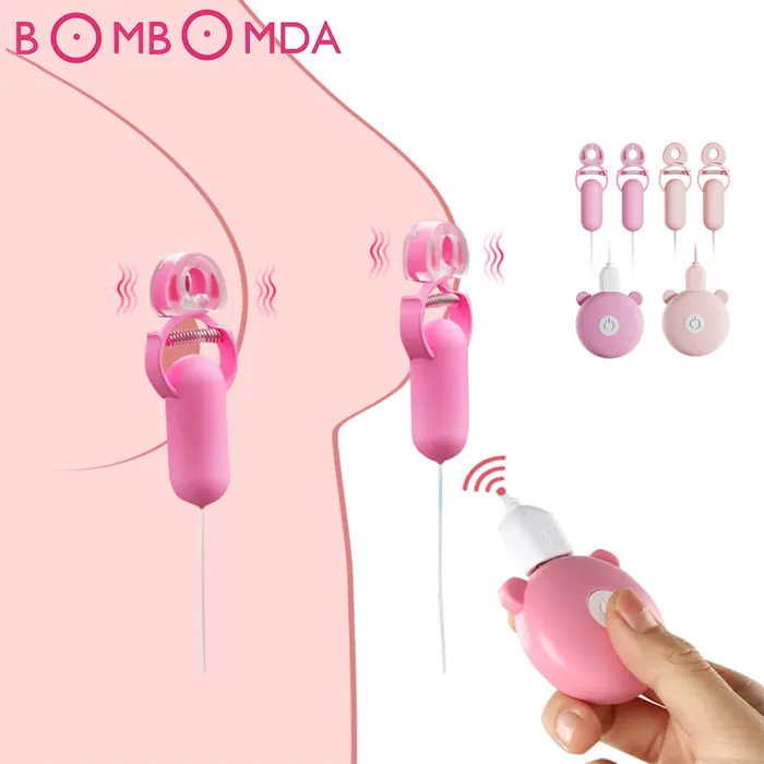 Vibrating Nipple Clips Inyarose Female Sex Toys