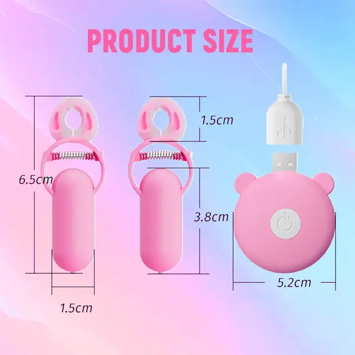 Vibrating Nipple Clips Inyarose Female Sex Toys