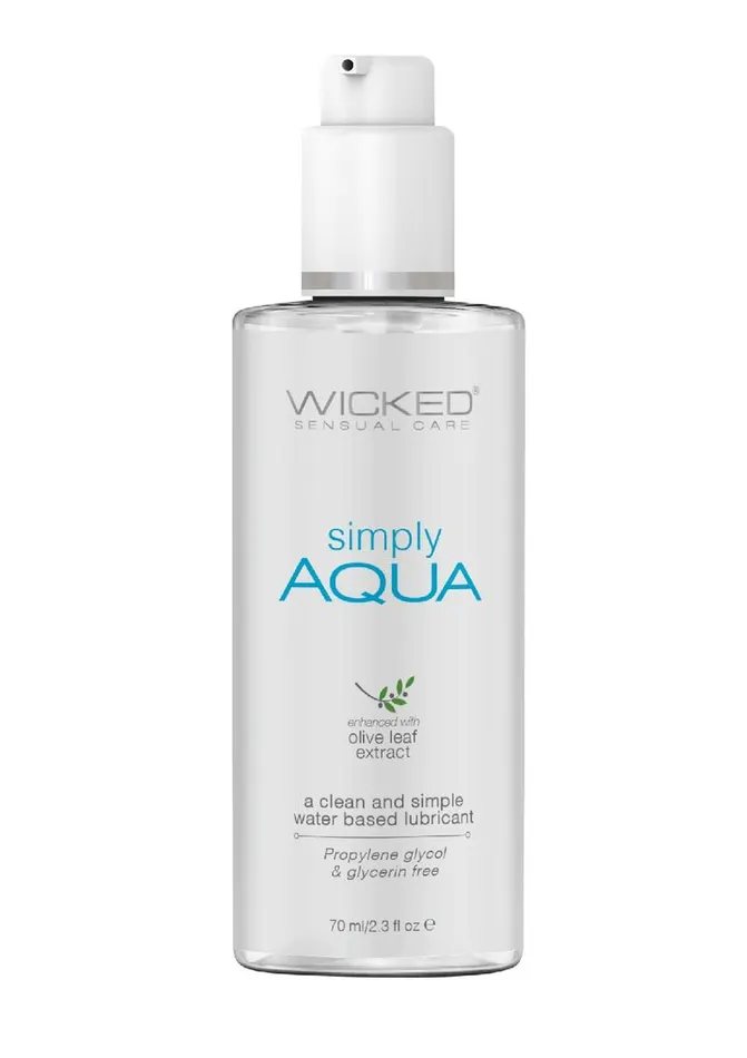 Wicked Simply Aqua Water Based Lubricant with Olive Leaf Extract Wicked Simply Lubricants Wicked Simply Aqua Water Based Lubricant with Olive Leaf Extract Wicked Simply Lubricants