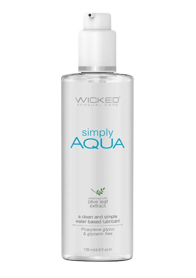 Wicked Simply Aqua Water Based Lubricant with Olive Leaf Extract Wicked Simply Lubricants