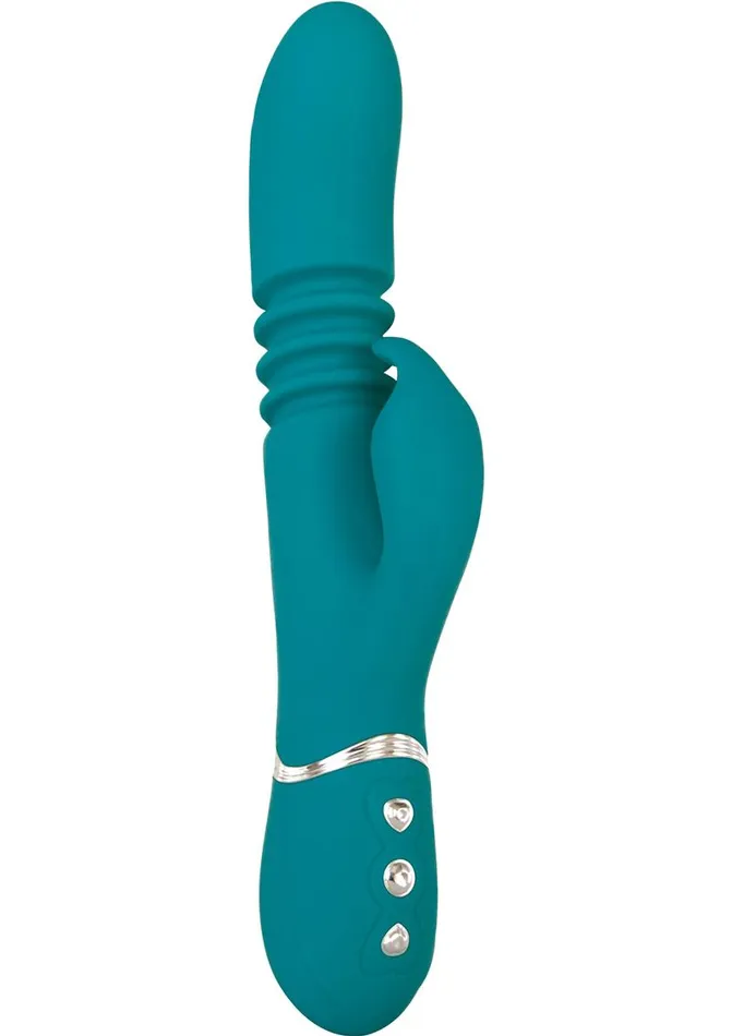 Adam and Eve Eves Rechargeable Silicone Thrusting Rabbit Vibrator Adam and Eve Female Sex Toys Adam and Eve Eves Rechargeable Silicone Thrusting Rabbit Vibrator Adam and Eve Female Sex Toys