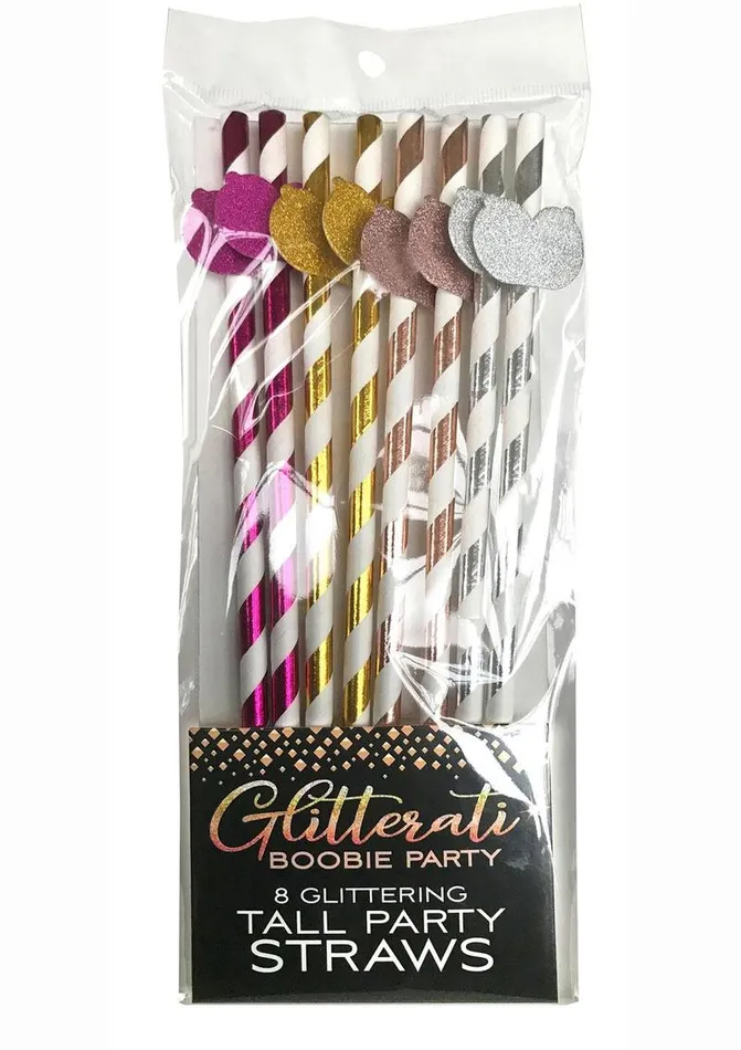 Candyprints Party Glitterati Boobie Party Tall Party Straws Vibrators