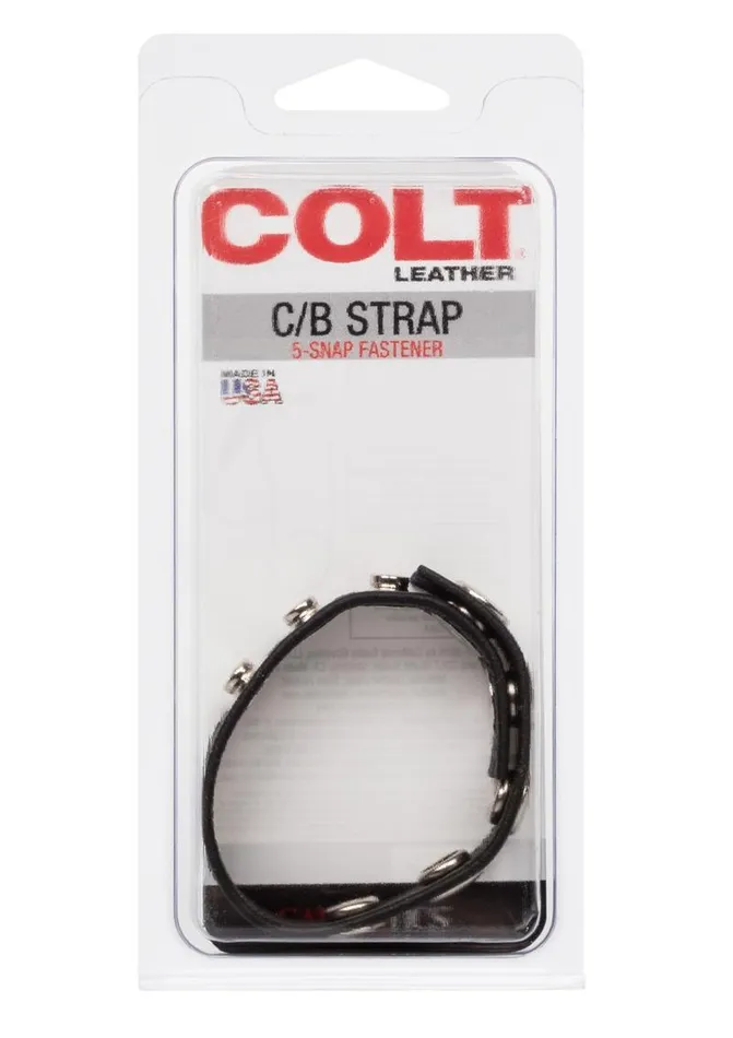 Colt Male Sex Toys Colt Leather CB Strap Adjustable 5 Snap Cock Ring
