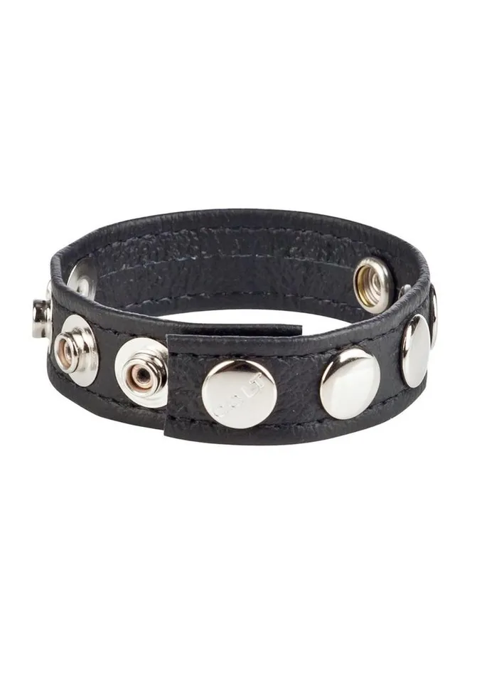 Colt Male Sex Toys Colt Leather CB Strap Adjustable 5 Snap Cock Ring