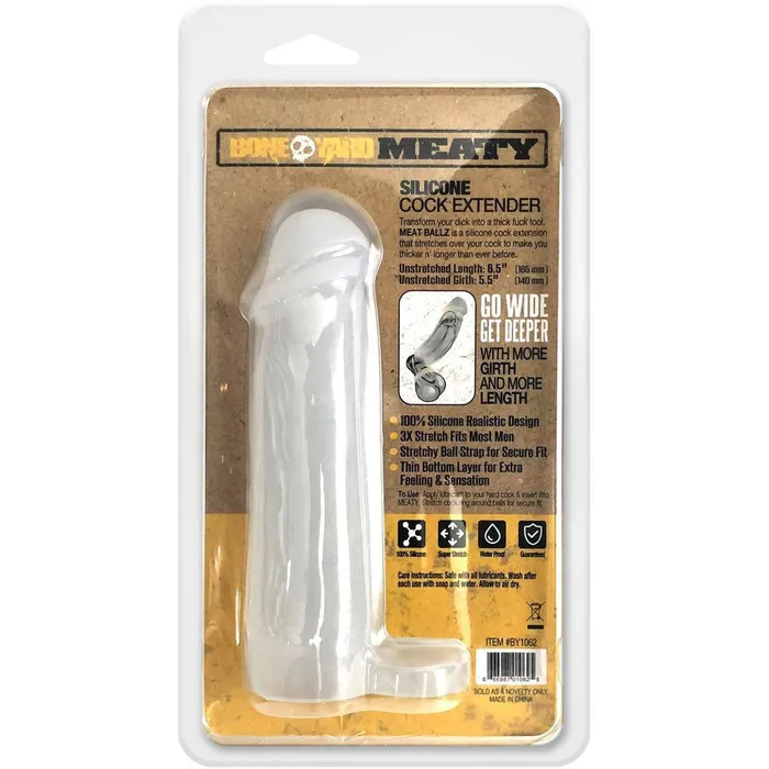 Dildos Rascal Boneyard Meaty Cock Extender Clear Dildos Rascal Boneyard Meaty Cock Extender Clear
