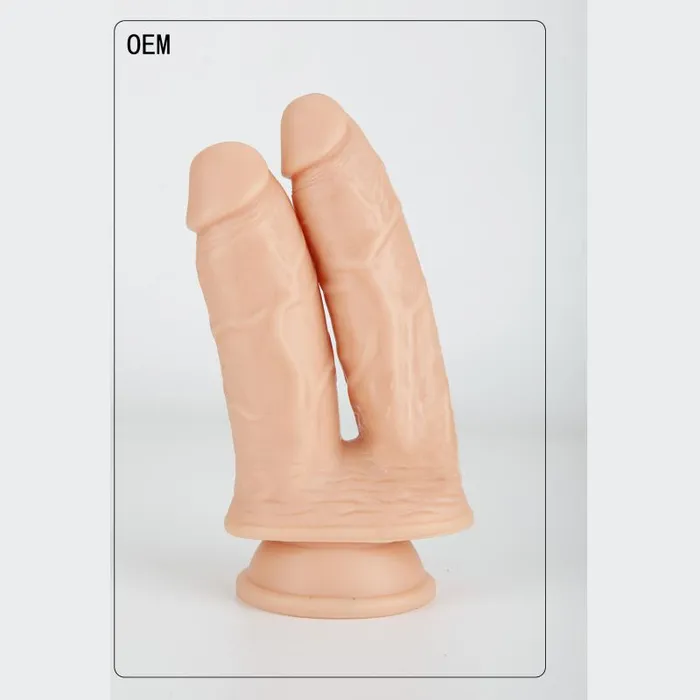 Double Penetration Twin Dildo Flesh XMEN Dildos