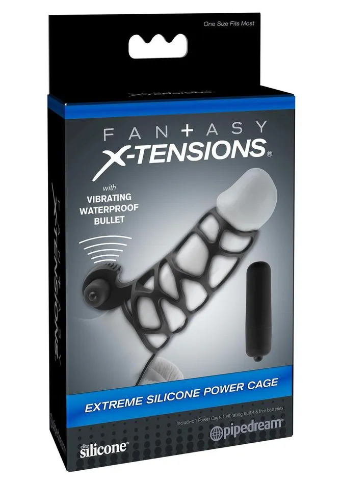 Fantasy XTensions Fantasy XTensions Silicone Extreme Power Vibrating Cock Cage Male Sex Toys Fantasy XTensions Fantasy XTensions Silicone Extreme Power Vibrating Cock Cage Male Sex Toys