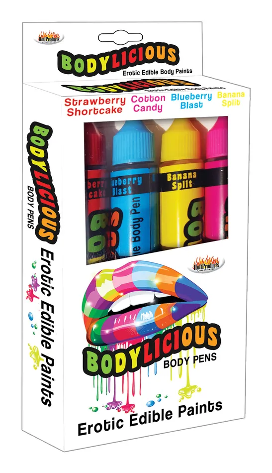 Hott Products Bodylicious Edible Body Pens 4pk Assorted Flavors Female Sex Toys Hott Products Bodylicious Edible Body Pens 4pk Assorted Flavors Female Sex Toys
