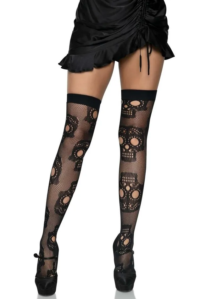 Leg Avenue Sugar Skull Net Thigh Highs Leg Avenue Vibrators