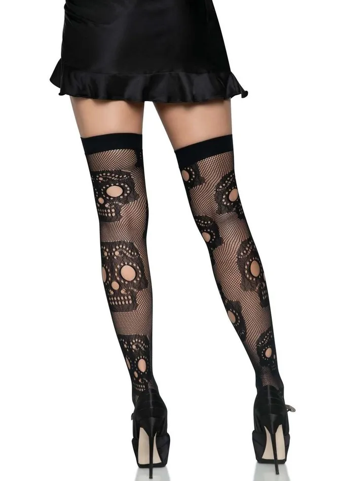 Leg Avenue Sugar Skull Net Thigh Highs Leg Avenue Vibrators