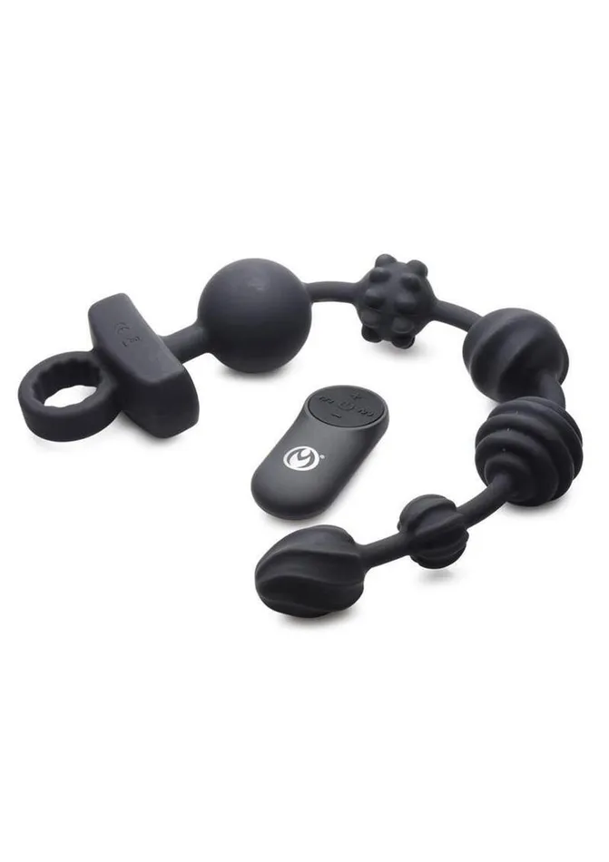 Male Sex Toys Master Series Master Series Vibrating Silicone Anal Beads with Remote Control