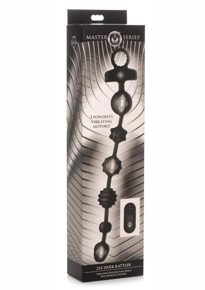 Male Sex Toys Master Series Master Series Vibrating Silicone Anal Beads with Remote Control
