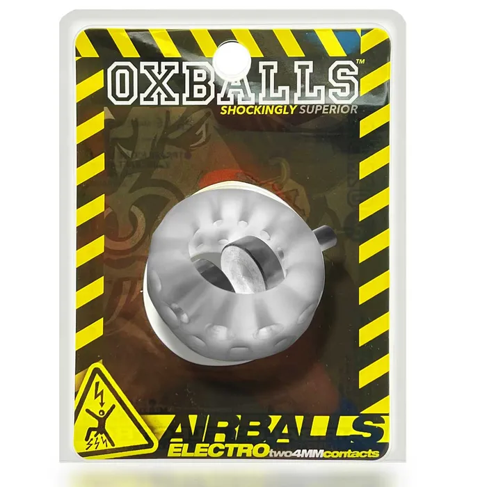 Male Sex Toys Oxballs Airballs Electro AirLite Ballstretcher With Two 4mm Electro Contact Clear Ice Male Sex Toys Oxballs Airballs Electro AirLite Ballstretcher With Two 4mm Electro Contact Clear Ice
