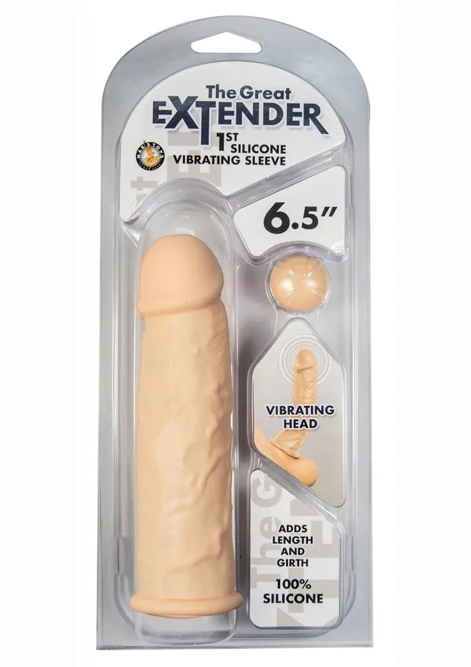 Male Sex Toys The Great Extender Great Extender 1st Silicone Vibrating Sleeve
