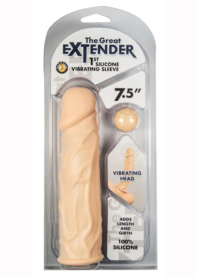 Male Sex Toys The Great Extender Great Extender 1st Silicone Vibrating Sleeve