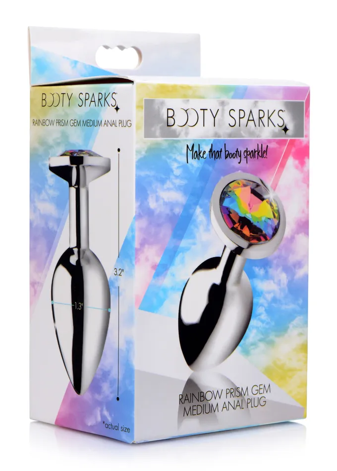 Male Sex Toys XR Brands Booty Sparks Rainbow Prism Gem Anal Plug Medium Male Sex Toys XR Brands Booty Sparks Rainbow Prism Gem Anal Plug Medium