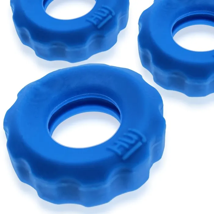 Super Hunkyjunk 3 Pc Cockrings Teal Ice Hunkyjunk Vibrators