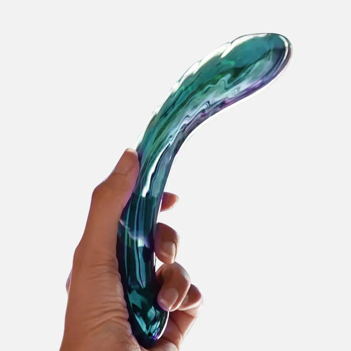 Biird Dildos Kalii Glass Gspot Dildo Teal Biird Dildos Kalii Glass Gspot Dildo Teal