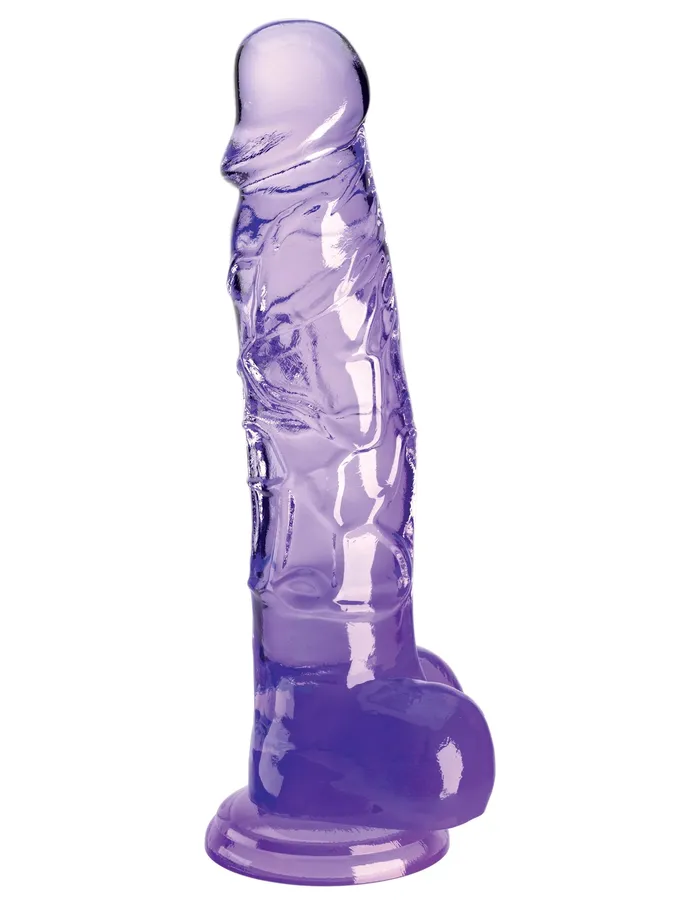 Dildos 2024 Holiday Sale King Cock Clear 8 Inch With Balls Purple