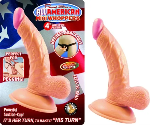 Dildos All American Mini Whoppers 4Inch Curved Dong With Balls Flesh Nasstoys Dildos All American Mini Whoppers 4Inch Curved Dong With Balls Flesh Nasstoys