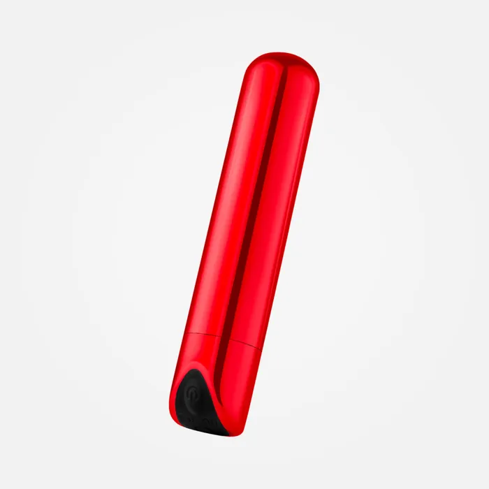 Sb33 Rechargeable Shiny Red Bullet Vibrator Luv Inc Female Sex Toys
