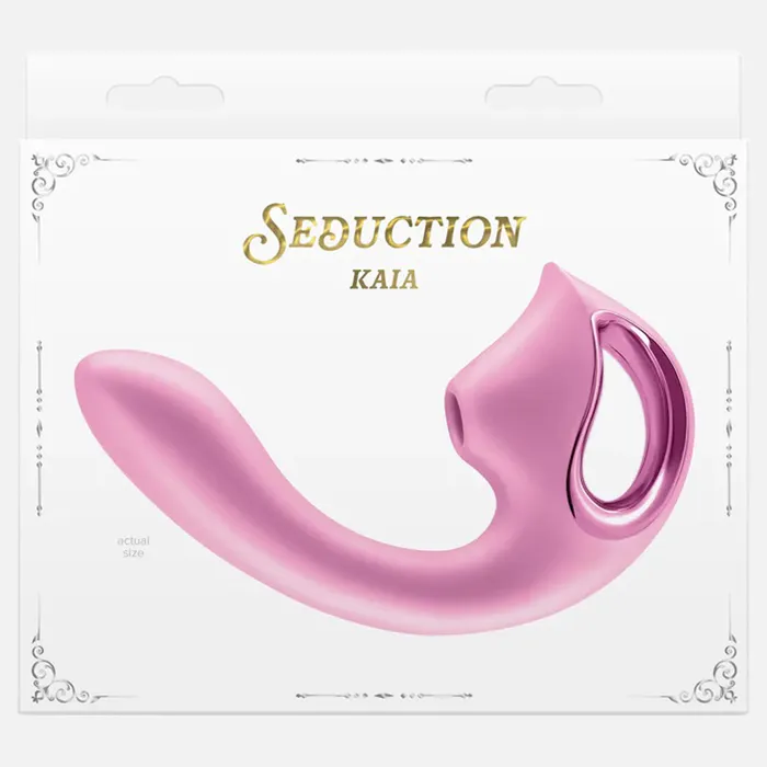 Vibrators NS Novelties Seduction Kaia AirPulse Clitoral and GSpot Vibrator Metallic Pink Vibrators NS Novelties Seduction Kaia AirPulse Clitoral and GSpot Vibrator Metallic Pink