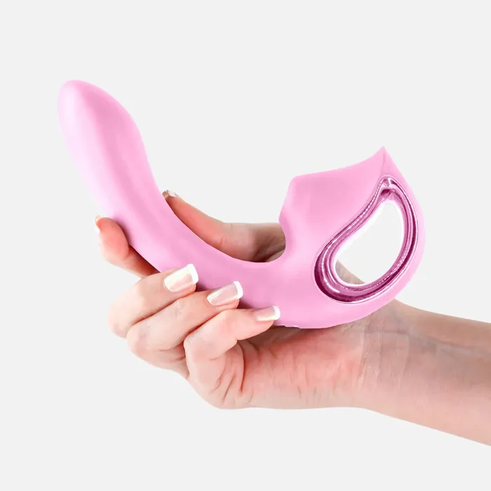Vibrators NS Novelties Seduction Kaia AirPulse Clitoral and GSpot Vibrator Metallic Pink Vibrators NS Novelties Seduction Kaia AirPulse Clitoral and GSpot Vibrator Metallic Pink