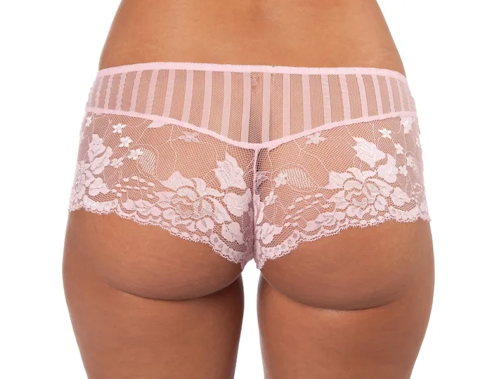 Vibrators Sunset Intimates Lace Affair Boy Shorts in Pink