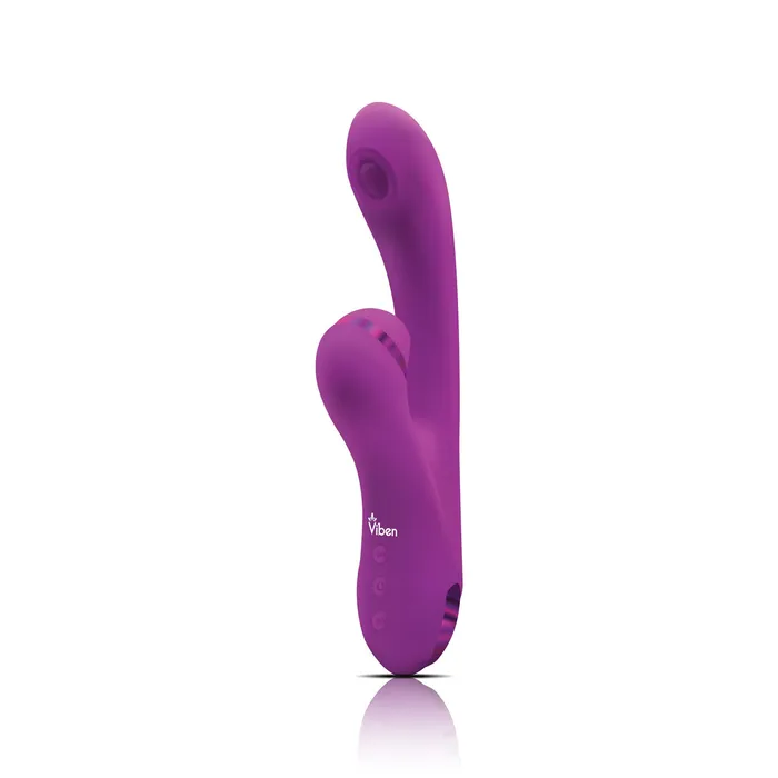 Vibrators Viben Zazzle Berry Rechargeable Thumping and Suction Rabbit