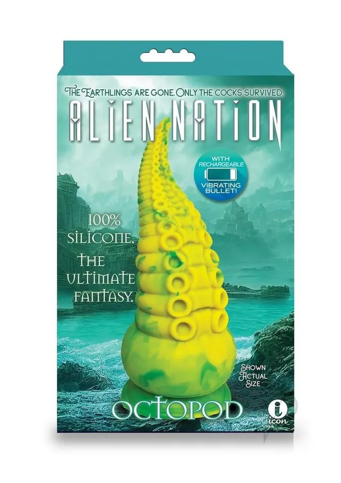 Alien Nation Octopod Silicone Rechargeable Vibrating Creature Dildo Yellow Alien Nation Female Sex Toys Alien Nation Octopod Silicone Rechargeable Vibrating Creature Dildo Yellow Alien Nation Female Sex Toys