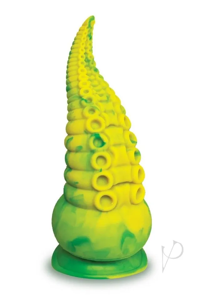 Alien Nation Octopod Silicone Rechargeable Vibrating Creature Dildo Yellow Alien Nation Female Sex Toys