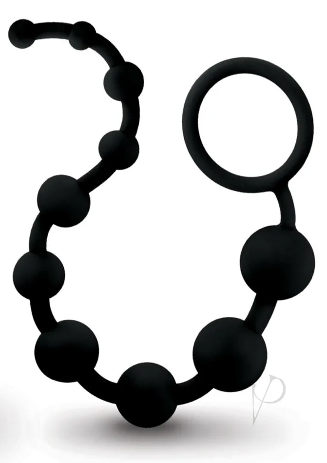 Anal Adventures Anal Anal Adventure Platinum Silicone 10 Anal Beads Black Anal Adventures Anal Anal Adventure Platinum Silicone 10 Anal Beads Black