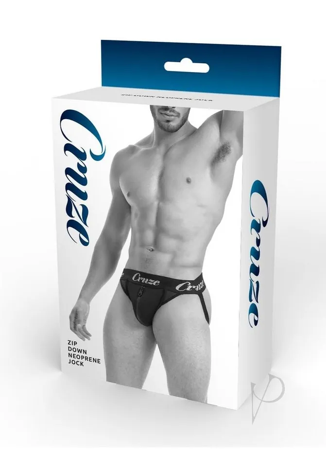 Anal Cruze Cruze Buckle Up Zipper Jockstrap SmallMedium Black