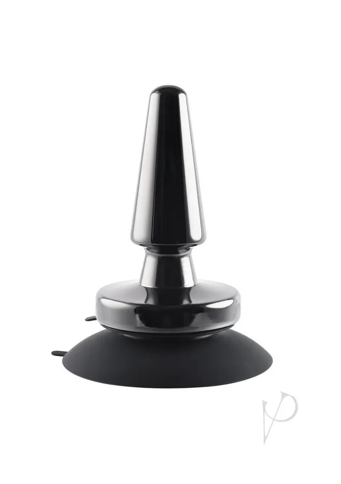 Anal Evolved Beginner Metal Plug Rechargeable Vibrating Anal Plug Black
