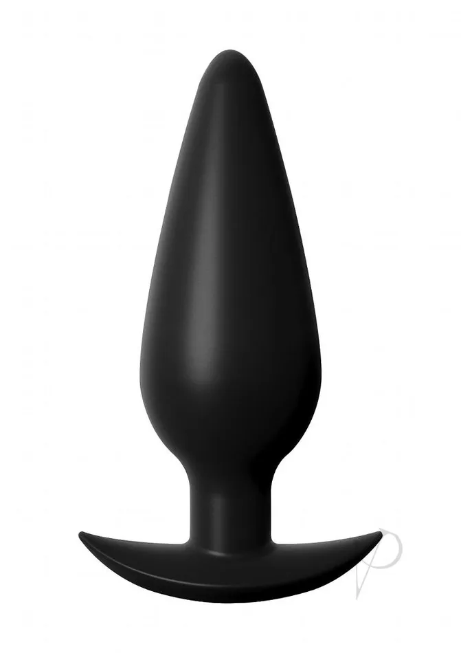 Anal Fantasy Elite Collection Small Weighted Silicone Plug 41in 44oz Black Anal Fantasy Elite Anal