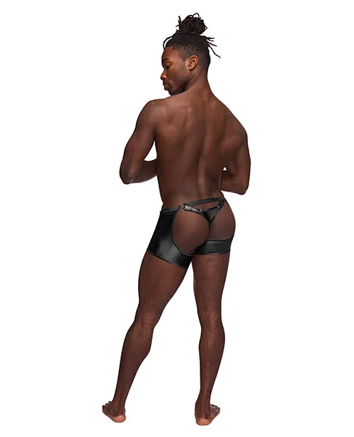 Anal Fetish Poseidon Nylon Spandex Tear Off Cup Thong Short Black SM Male Power Anal Fetish Poseidon Nylon Spandex Tear Off Cup Thong Short Black SM Male Power