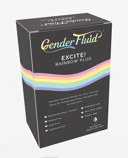 Anal Gender Fluid Gender Fluid Excite Plug Rainbow