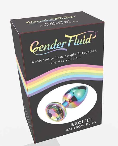 Anal Gender Fluid Gender Fluid Excite Plug Rainbow Anal Gender Fluid Gender Fluid Excite Plug Rainbow