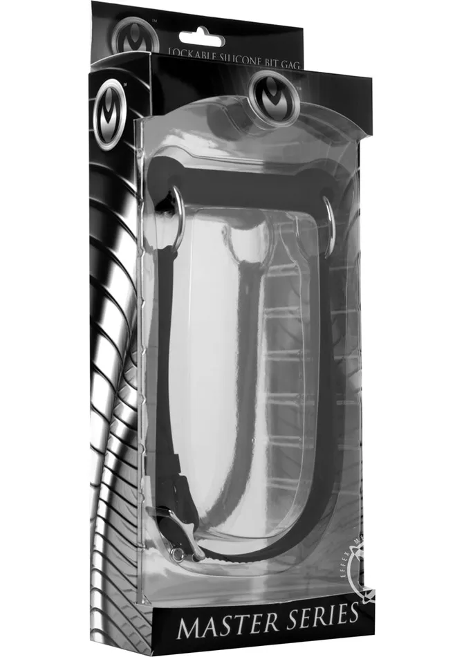 Anal Master Series Master Series Mr Ed Locking Silicone Bit Gag Black