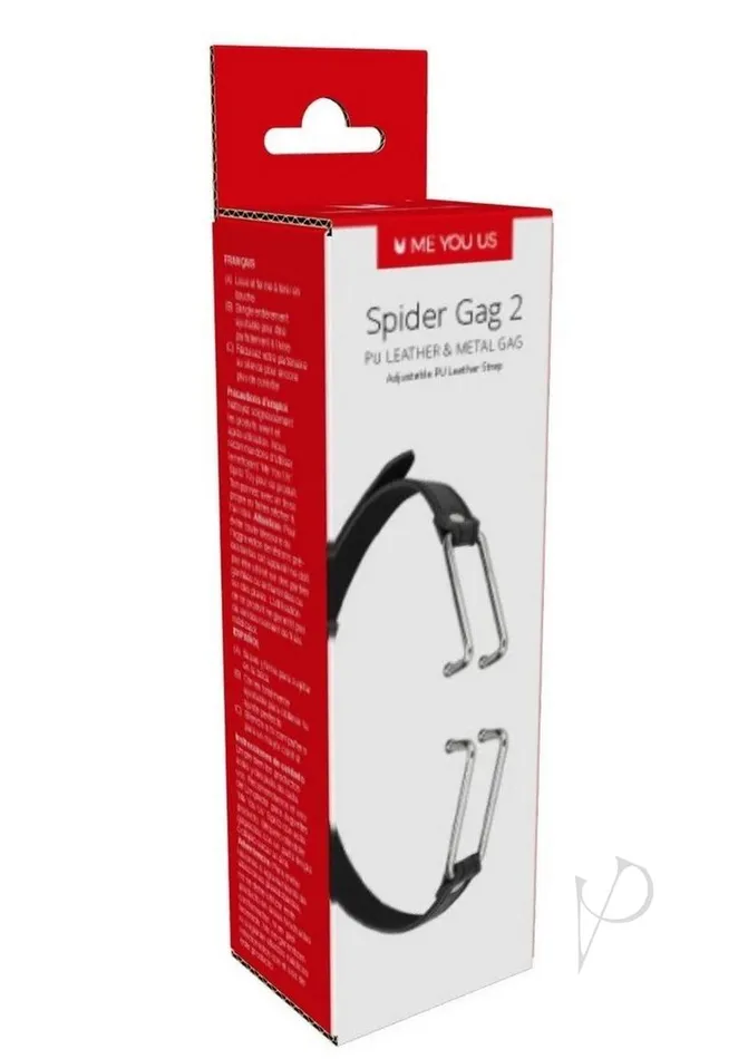 Anal ME YOU US Spider Gag 2 PU Leather and Metal Adjustable Strap Gag Black Me You Us