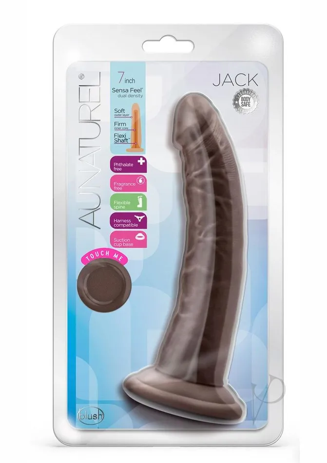 Au Naturel Jack Dildo with Suction Cup 7in Chocolate Au Naturel Female Sex Toys Au Naturel Jack Dildo with Suction Cup 7in Chocolate Au Naturel Female Sex Toys